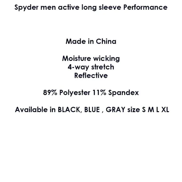 Spyder men active long sleeve Performance tee GRAY - Picture 6 of 6